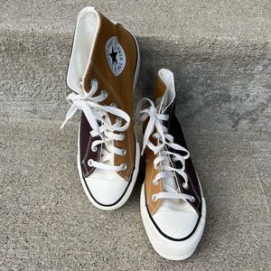 Custom Chuck Taylor Converse All Star Lift Platform Canvas Two Tone Shoes